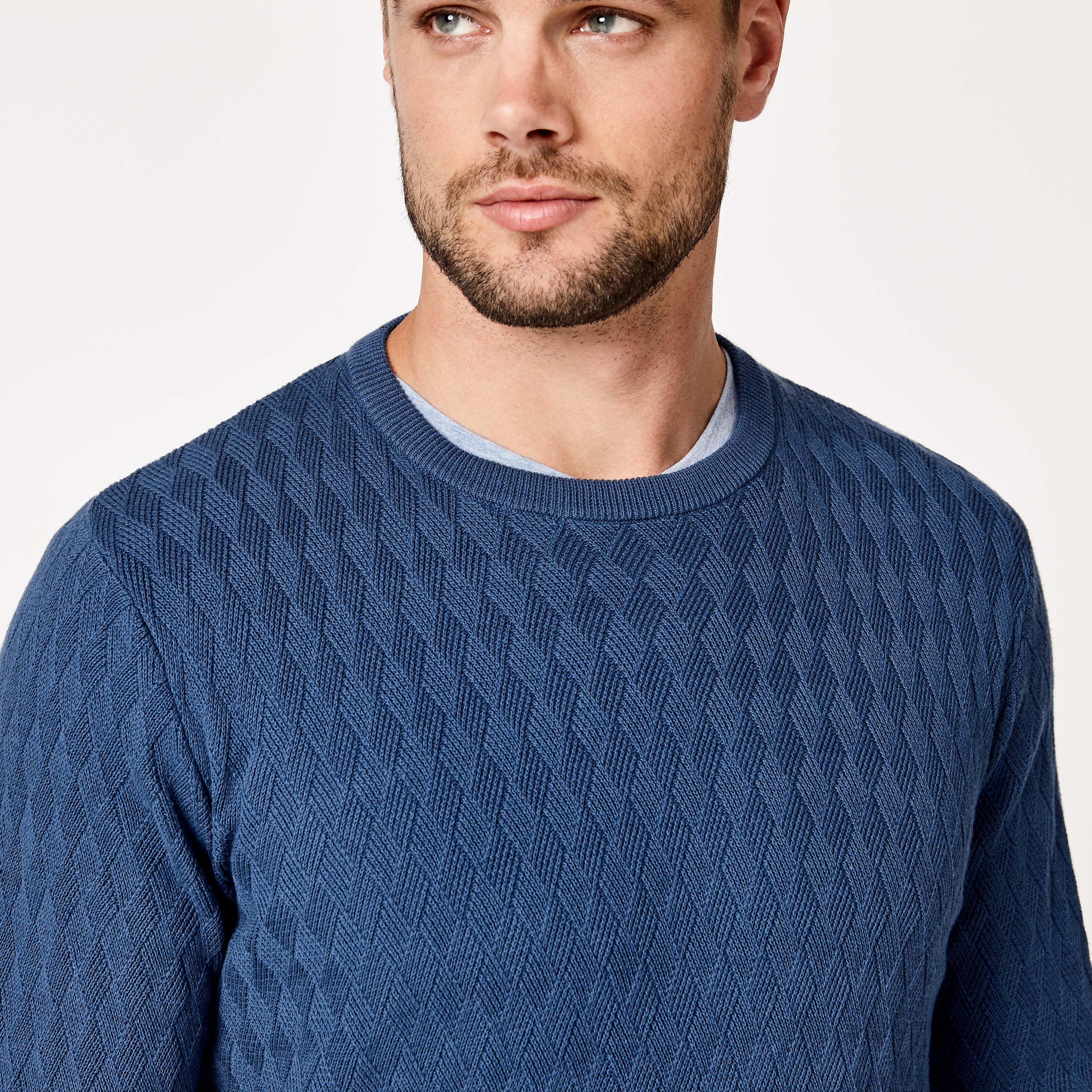 Baby blue jumper mens top